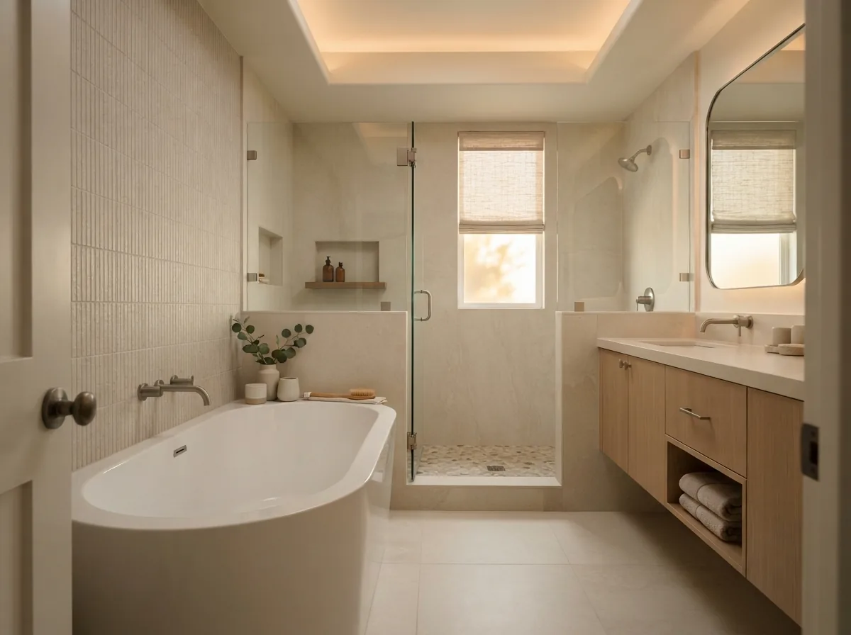 Modern Spa bathroom refurbishment Milton Keynes