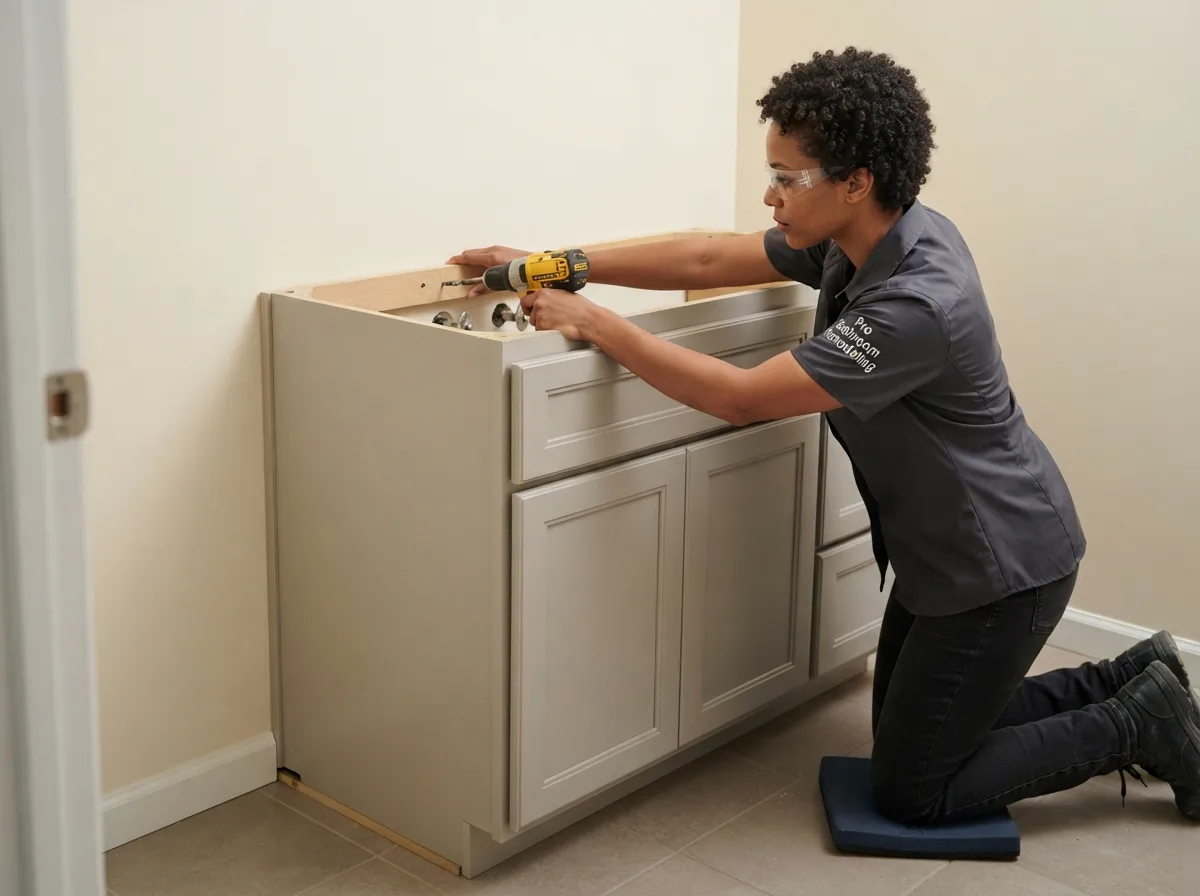 Vanity Cabinet Installation