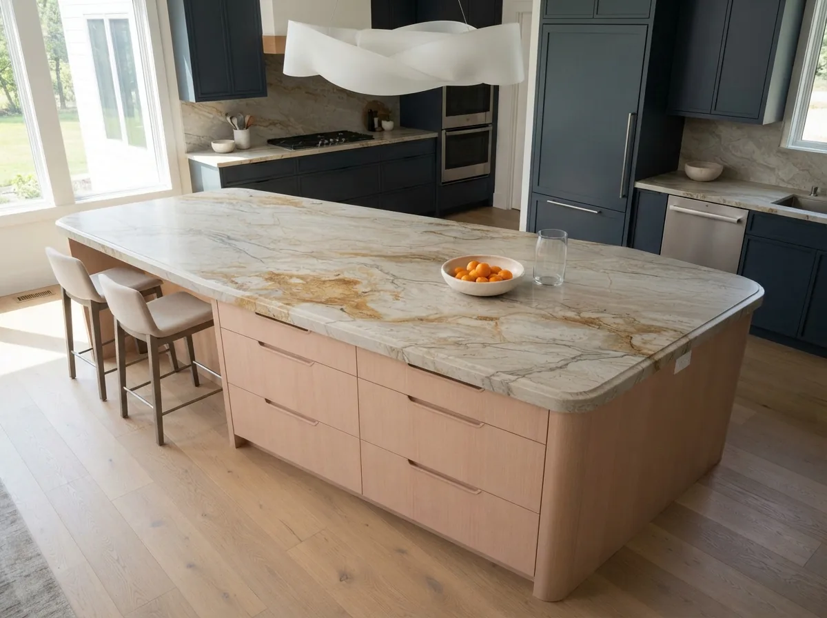 Kitchen Island Countertop Installation